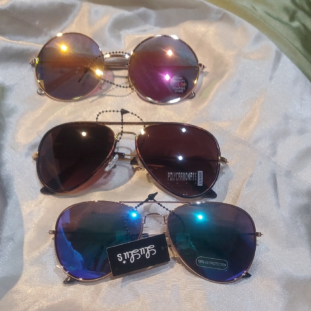 Trendy Sunglasses Trio with Gradient Lenses